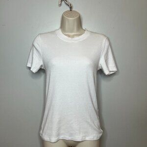 American Giant Ribbed Short Sleeve T-Shirt White (S)